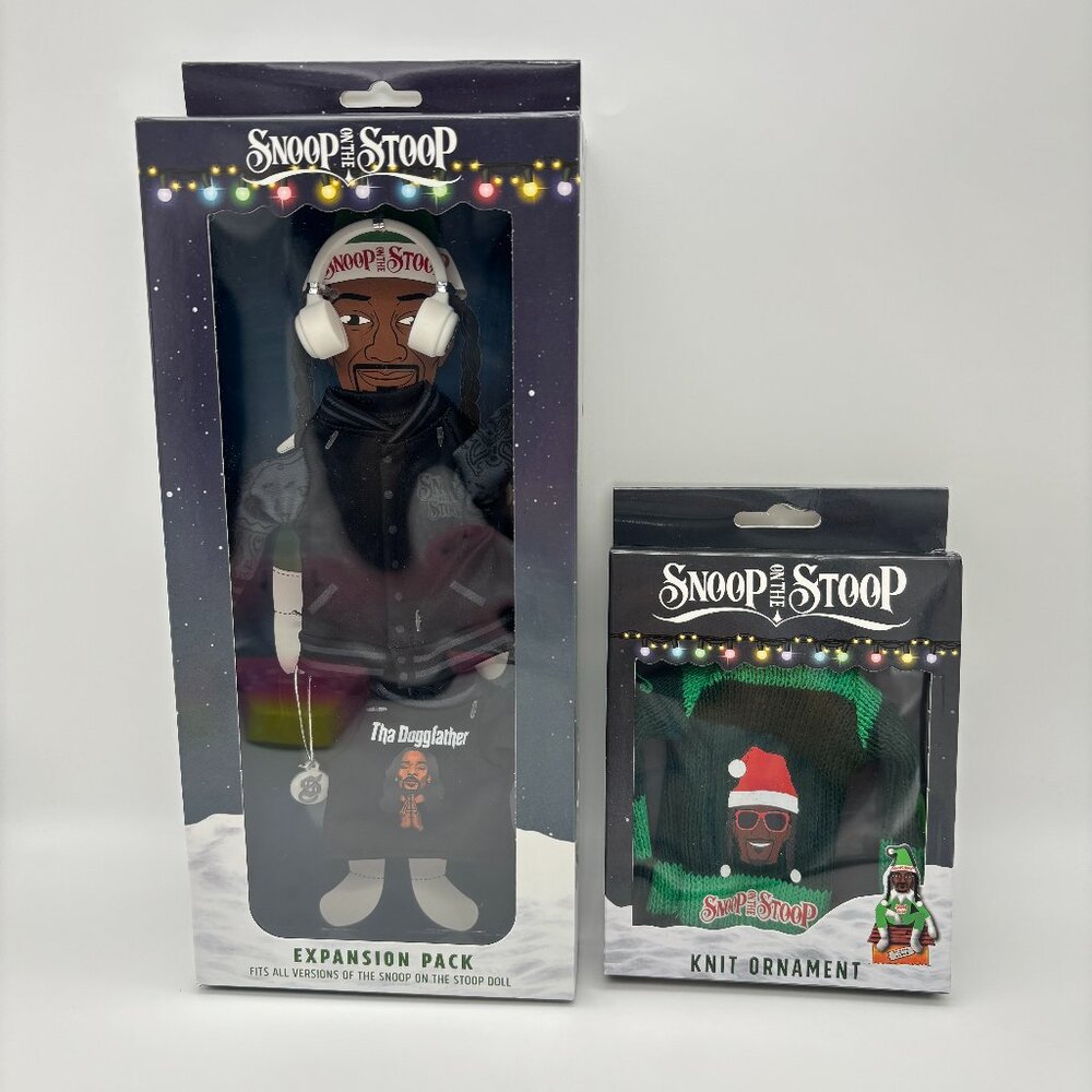 Snoop on The Stoop Bundle, Clothing Expansion Pack & Knit Sweater Ornament NEW